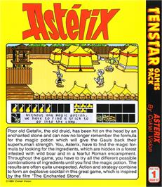 Box back cover for Asterix: Operation Getafix on the Atari ST.