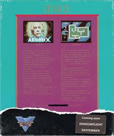 Box back cover for Atomix on the Atari ST.