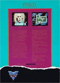 Box back cover for Atomix on the Atari ST.