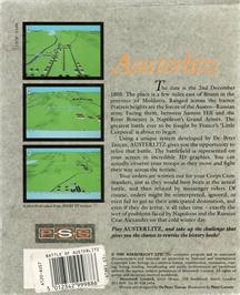 Box back cover for Austerlitz on the Atari ST.