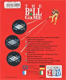 Box back cover for Ball Game, The on the Atari ST.