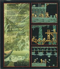 Box back cover for Barbarian on the Atari ST.