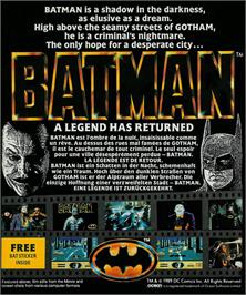 Box back cover for Batman: The Movie on the Atari ST.
