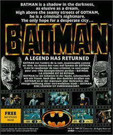 Box back cover for Batman - The Movie on the Atari ST.