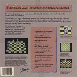Box back cover for Battle Chess on the Atari ST.