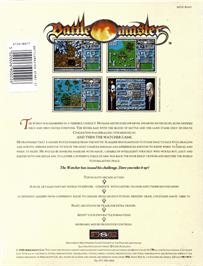 Box back cover for Battle Master on the Atari ST.