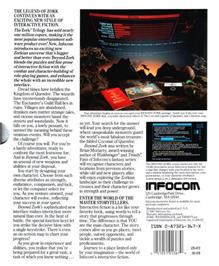 Box back cover for Beyond Zork: The Coconut of Quendor on the Atari ST.