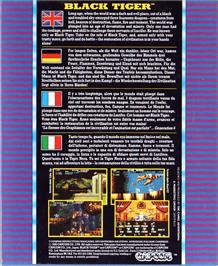 Box back cover for Black Tiger on the Atari ST.