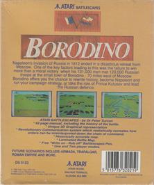 Box back cover for Borodino on the Atari ST.