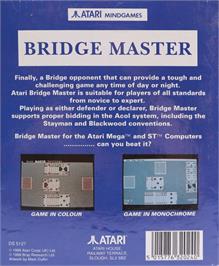 Box back cover for Bridge Master on the Atari ST.
