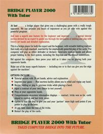 Box back cover for Bridge Player 2000 With Tutor on the Atari ST.