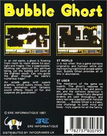 Box back cover for Bubble Ghost on the Atari ST.