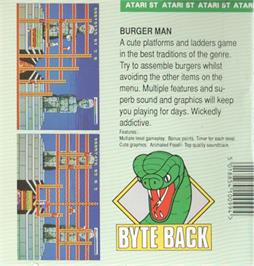 Box back cover for Burger Man on the Atari ST.
