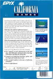 Box back cover for California Games on the Atari ST.