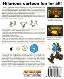 Box back cover for Cartoon Capers on the Atari ST.