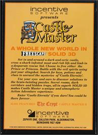 Box back cover for Castle Master 2 - The Crypt on the Atari ST.