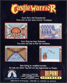 Box back cover for Castle Warrior on the Atari ST.