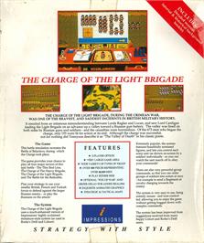 Box back cover for Charge of the Light Brigade on the Atari ST.