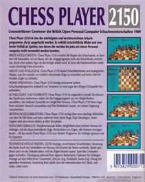 Box back cover for Chess Player 2150 on the Atari ST.
