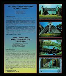 Box back cover for Chrono Quest on the Atari ST.