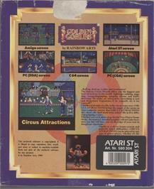 Box back cover for Circus Attractions on the Atari ST.