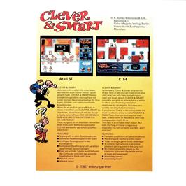 Box back cover for Clever And Smart on the Atari ST.