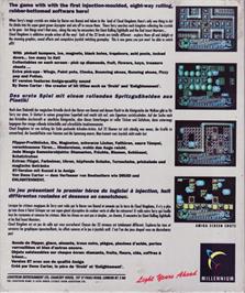 Box back cover for Cloud Kingdoms on the Atari ST.