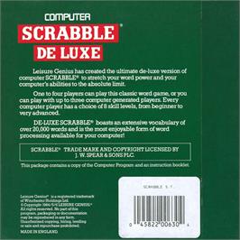 Box back cover for Computer Scrabble De Luxe on the Atari ST.