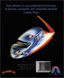 Box back cover for Cosmic Pirate on the Atari ST.