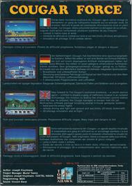 Box back cover for Cougar Force on the Atari ST.