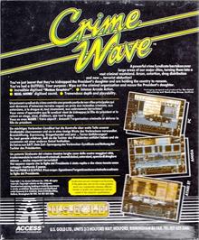Box back cover for Crime Wave on the Atari ST.