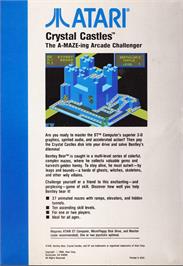 Box back cover for Crystal Castles on the Atari ST.