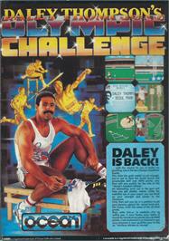 Box back cover for Daley Thompson's Olympic Challenge on the Atari ST.
