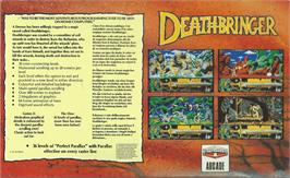 Box back cover for Deathbringer on the Atari ST.