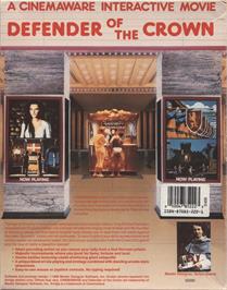 Box back cover for Defender Of The Crown on the Atari ST.