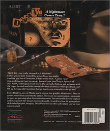 Box back cover for Deja Vu: A Nightmare Comes True on the Atari ST.