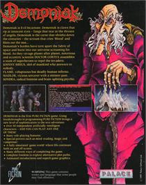 Box back cover for Demoniak on the Atari ST.