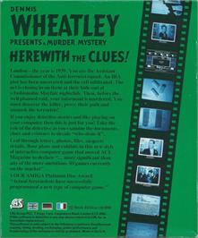 Box back cover for Dennis Wheatley Presents A Murder Mystery - Herewith The Clues! on the Atari ST.
