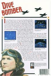 Box back cover for Dive Bomber on the Atari ST.