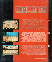 Box back cover for Domination on the Atari ST.