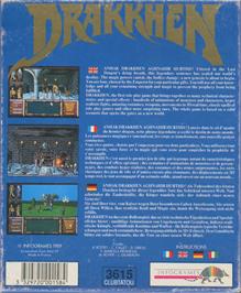 Box back cover for Drakkhen on the Atari ST.