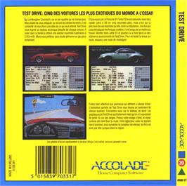 Box back cover for Duel: Test Drive 2 on the Atari ST.