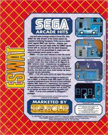 Box back cover for E-SWAT: Cyber Police on the Atari ST.