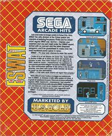 Box back cover for ESWAT on the Atari ST.