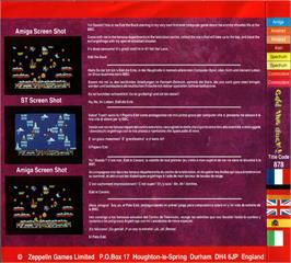Box back cover for Edd the Duck on the Atari ST.