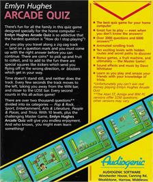 Box back cover for Emlyn Hughes Arcade Quiz on the Atari ST.