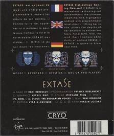 Box back cover for Extase on the Atari ST.
