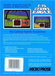 Box back cover for F-15 Strike Eagle on the Atari ST.