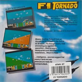Box back cover for F1 Tornado on the Atari ST.