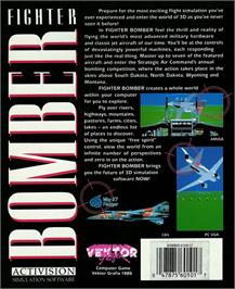 Box back cover for Fighter Bomber on the Atari ST.